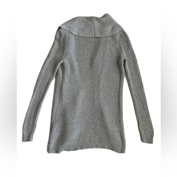 Talbots Women's Gray Lambswool Open Knit Cardigan Sweater Small Petite - Picture 2 of 12